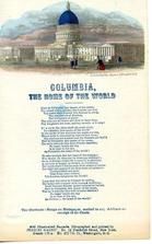 73x211 - Columbia, The Home of the World with View of U.S. Capitol Building, Civil War Songs from Winterthur's Magnus Collection